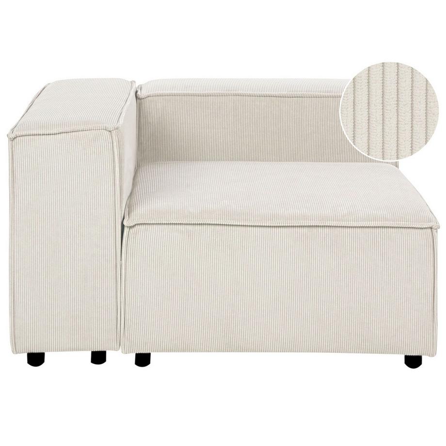 Beliani Module d'angle à droite en Velours côtelé Moderne ARDAL  