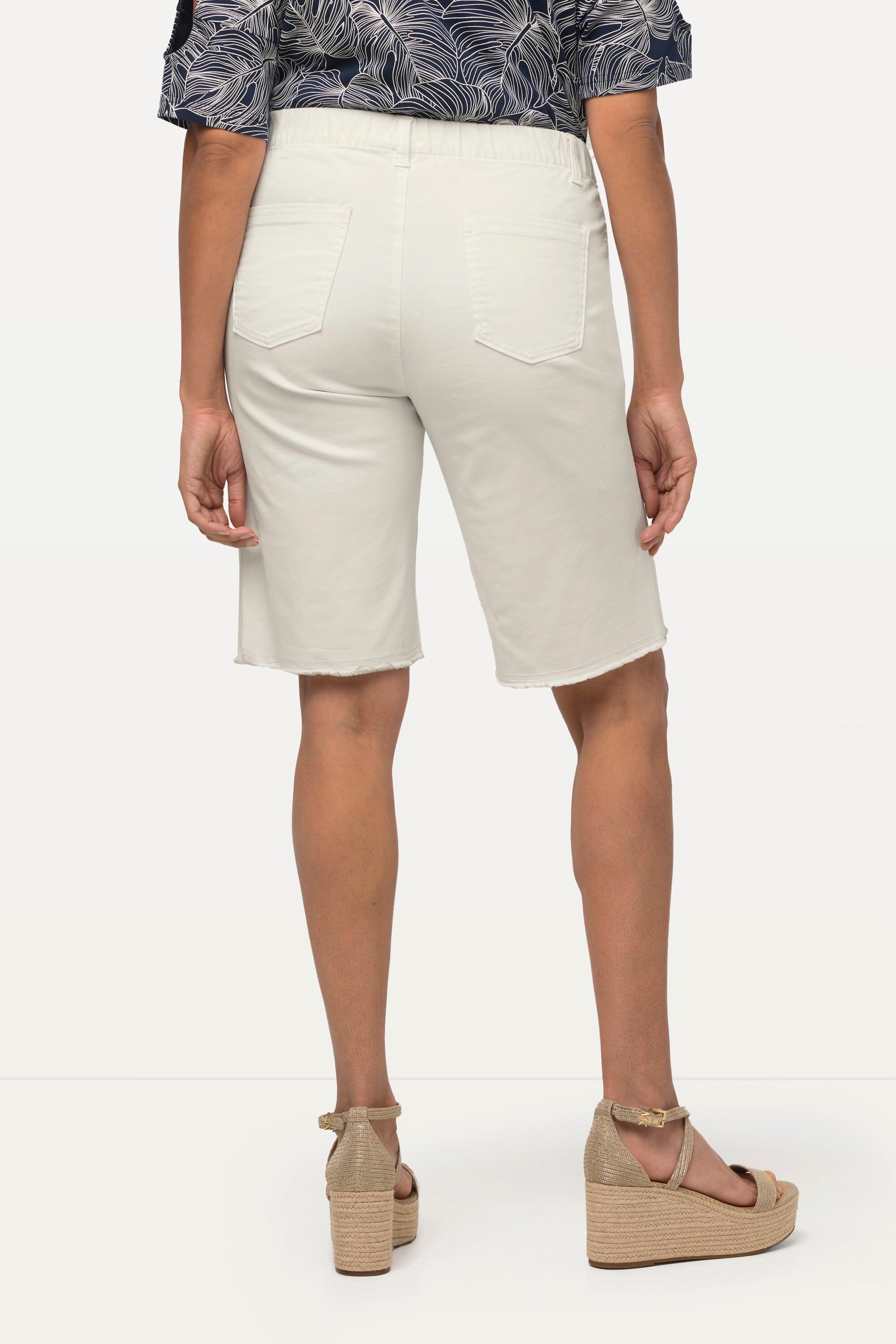 Ulla Popken Bermuda Fransensaum Elastikbund  