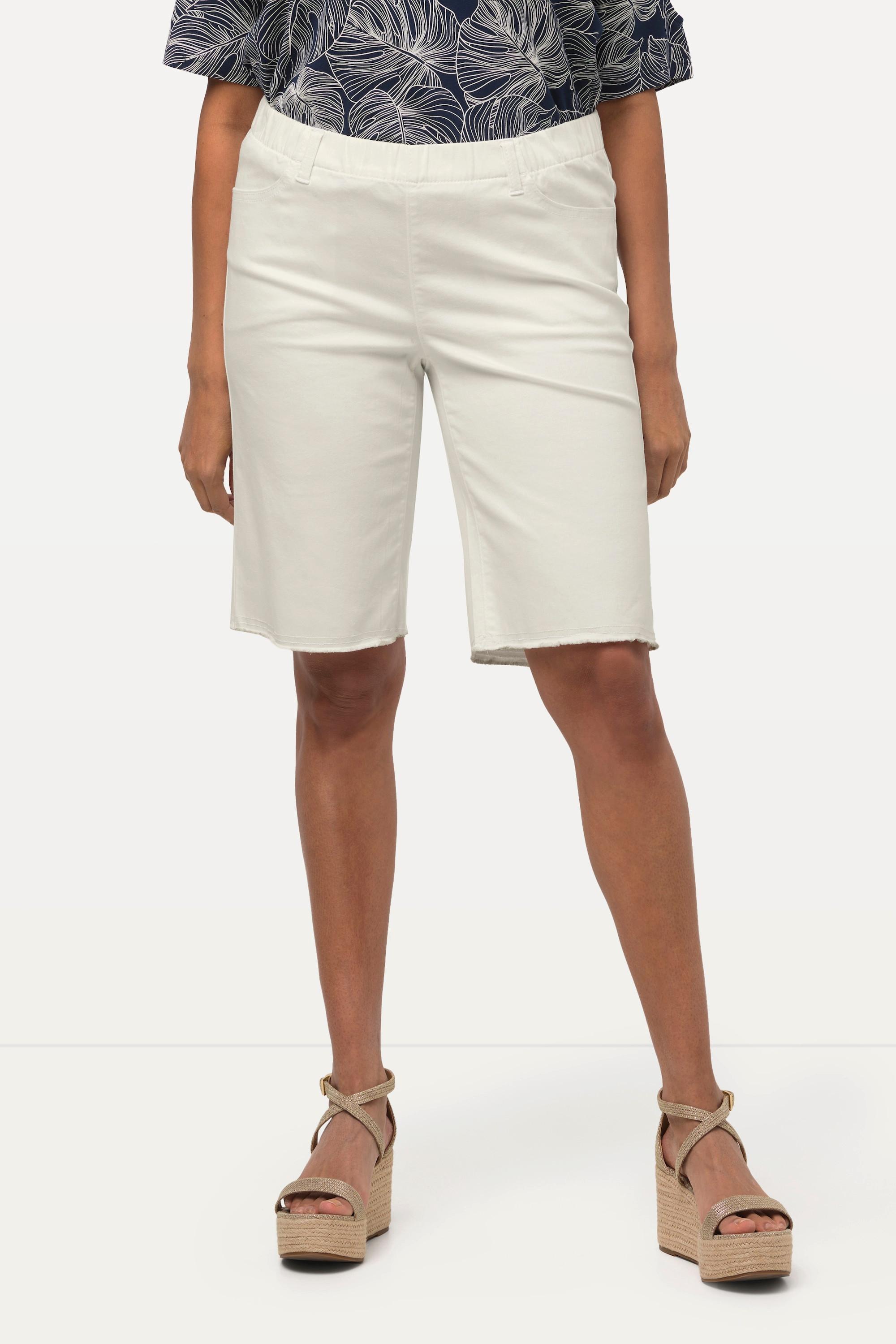 Ulla Popken Bermuda Fransensaum Elastikbund  