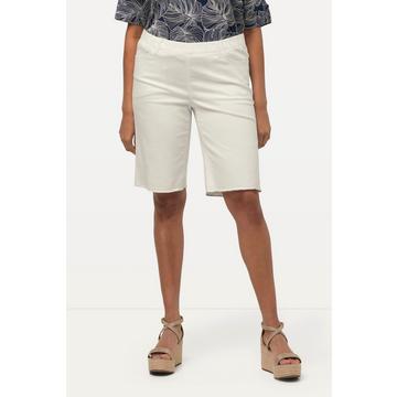 Bermuda avec ourlet effiloché et taille élastique