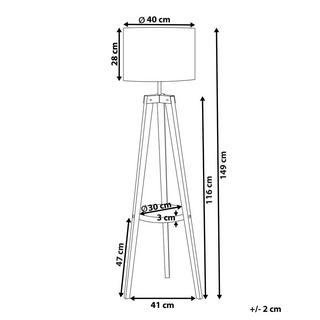 Beliani Lampada da pavimento en Legno di pino Moderno BLUFF  