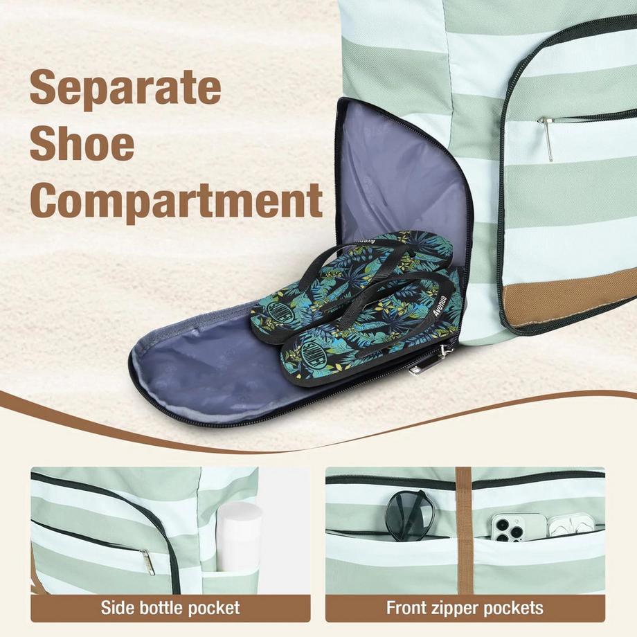 Only-bags.store Grosse Strandtasche mit Reissverschluss vielseitiger Shopper Saunatasche Reisetasche Einkaufstasche  