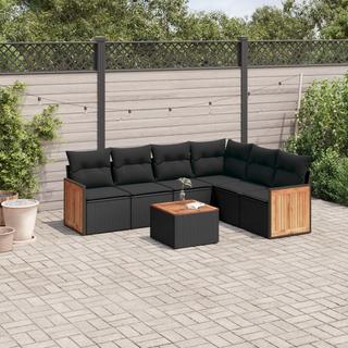 VidaXL set divano da giardino Polirattan  