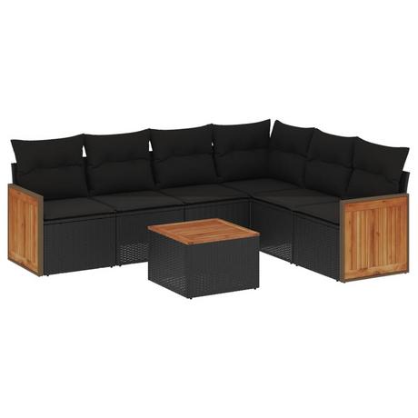 VidaXL set divano da giardino Polirattan  