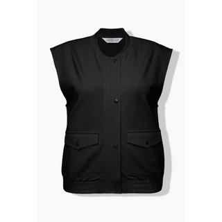 Studio Untold Gilet in Jersey Taglio Corto Boxy Shape Cerniera Nascosta  