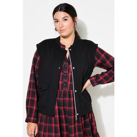 Studio Untold Gilet in Jersey Taglio Corto Boxy Shape Cerniera Nascosta  