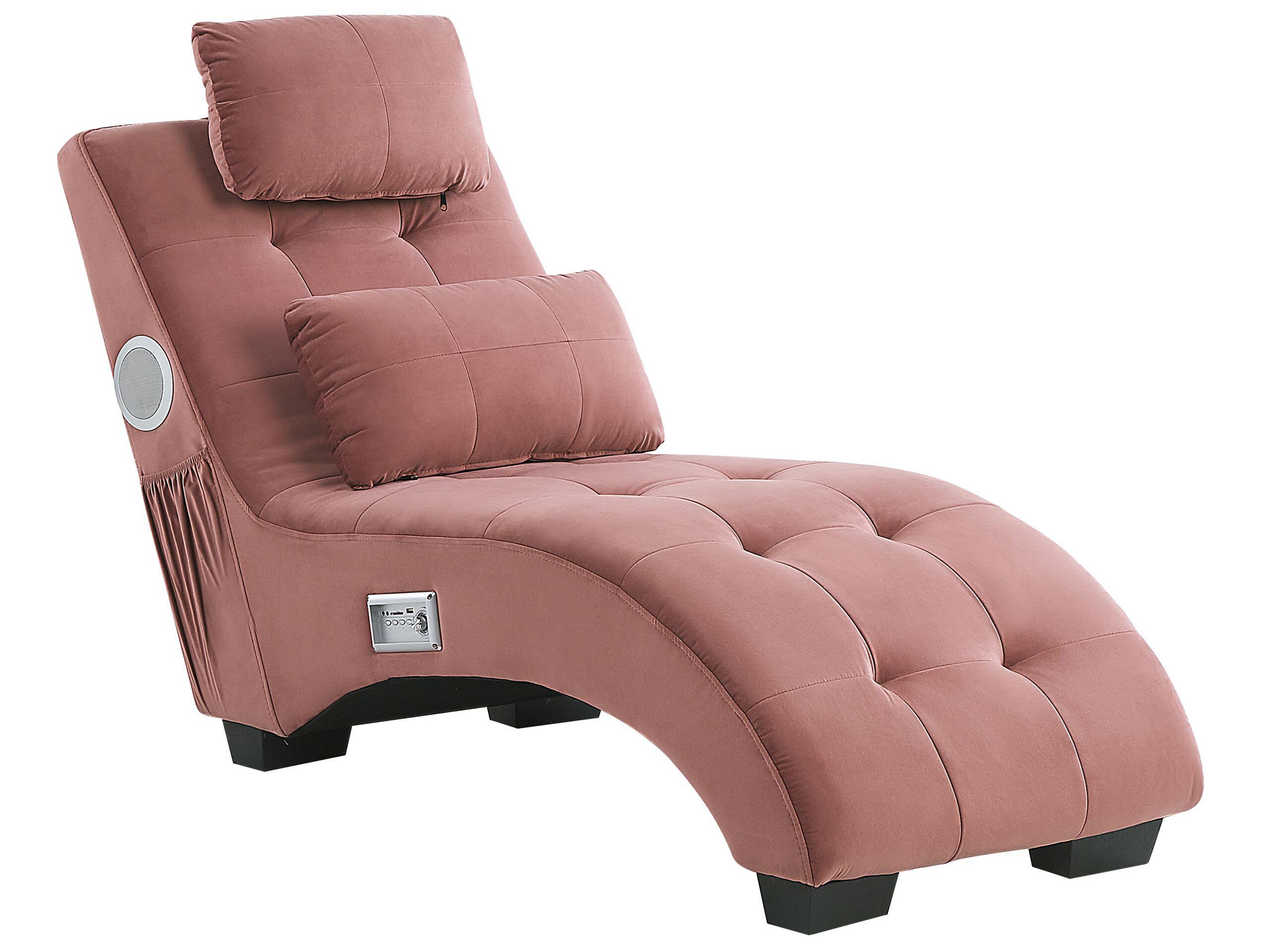 Beliani Chaise longue en Velluto Moderno SIMORRE  