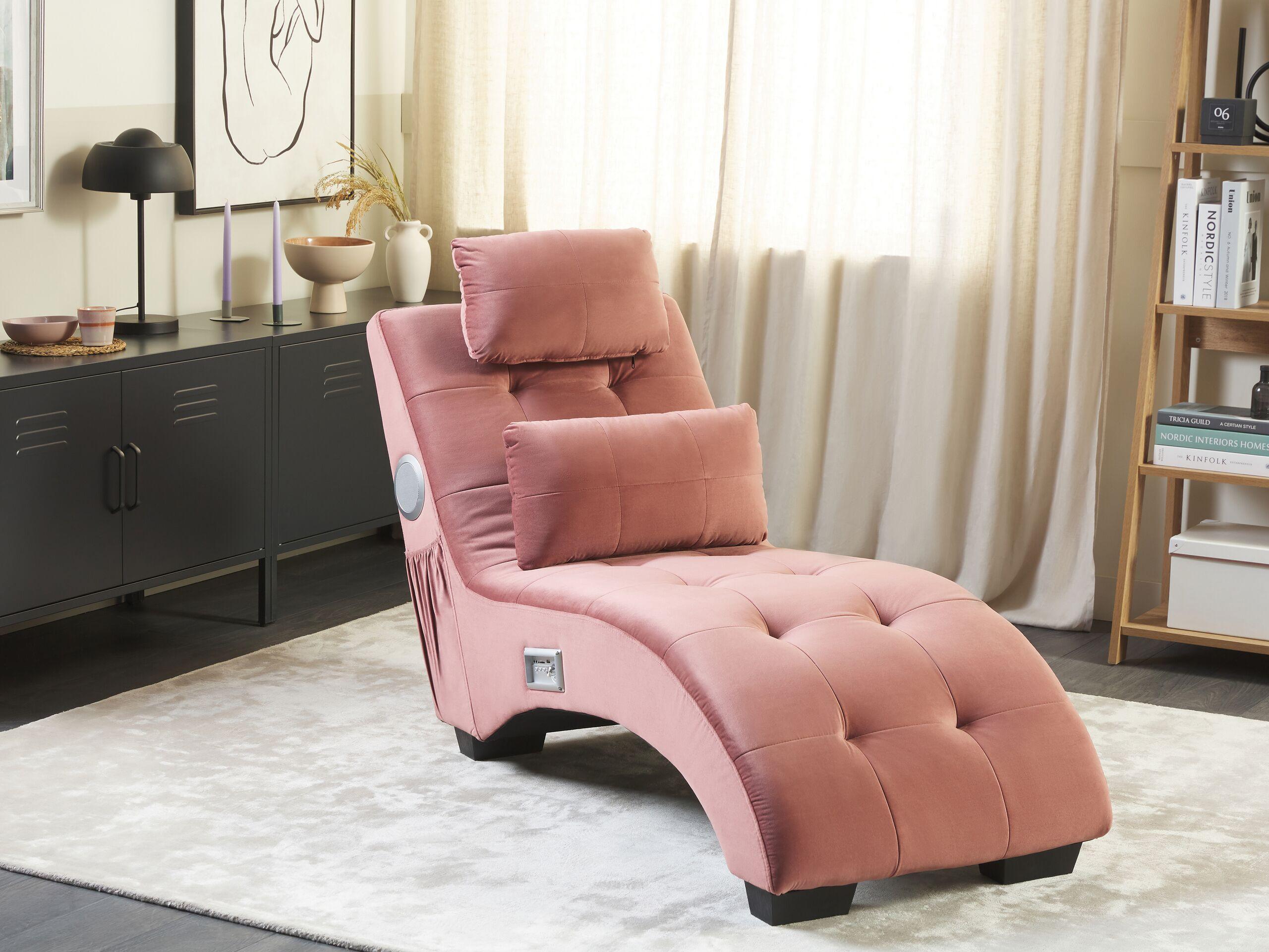 Beliani Chaise longue en Velluto Moderno SIMORRE  