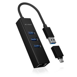 ICY Box  4 Port USB 3.2 Gen 1-Hub (USB 3.0) Schwarz 