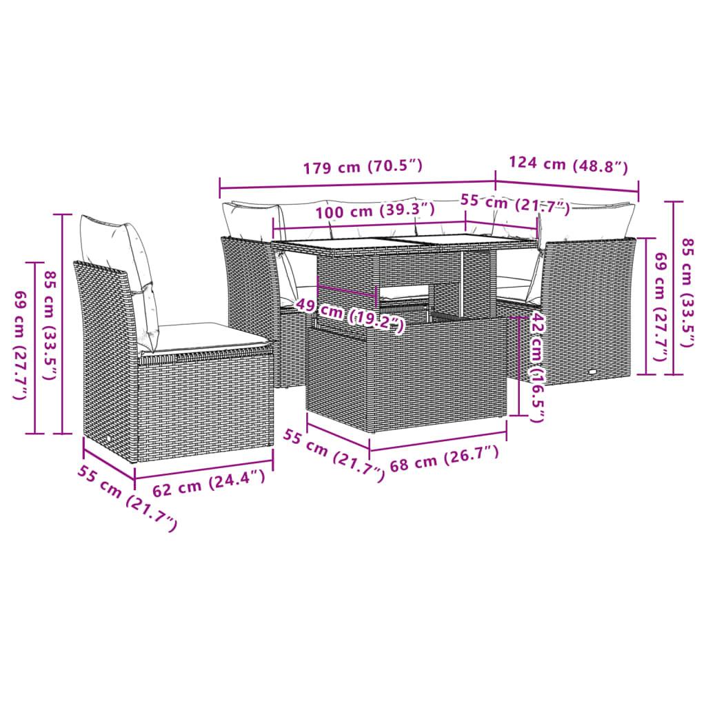 VidaXL Garten sofagarnitur poly-rattan  