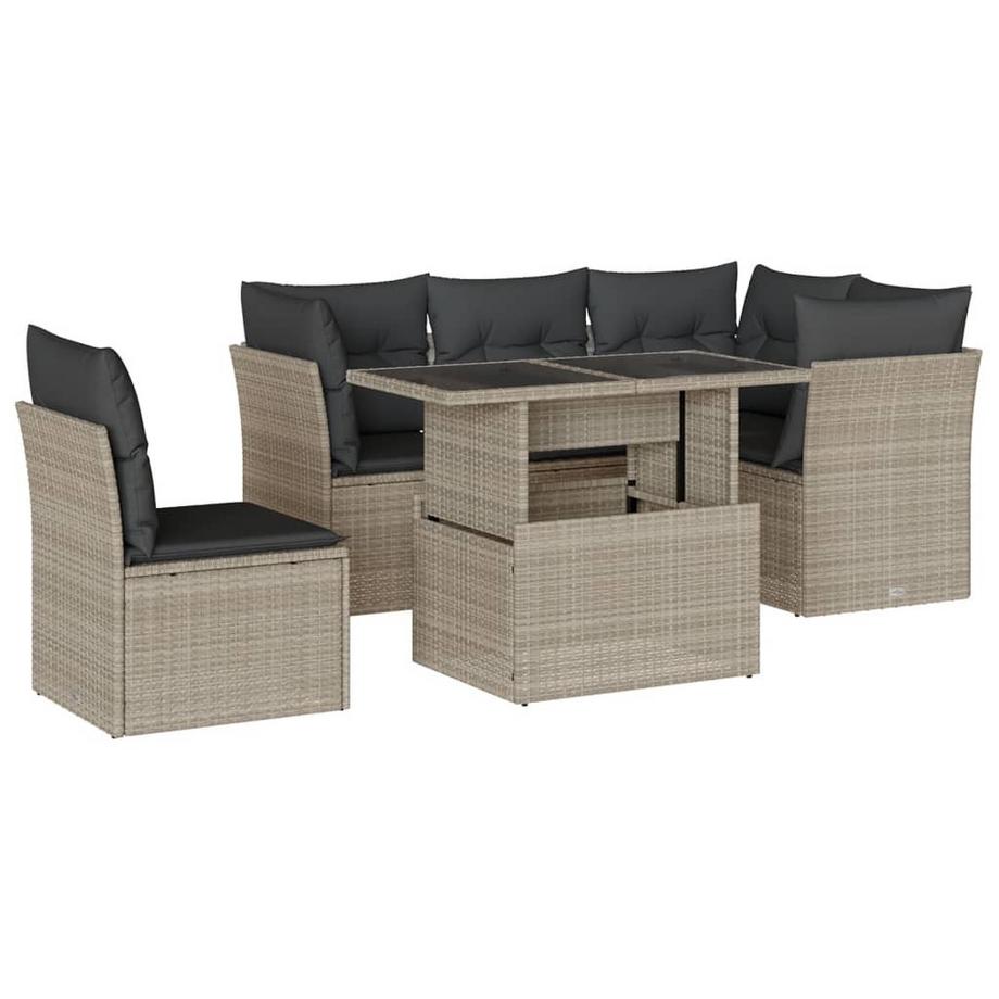 set divano da giardino Polirattan