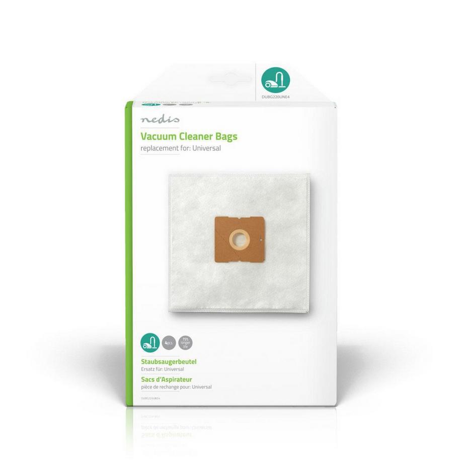 Nedis Sac pour aspirateur | 4 pcs. | Synthétique | Le plus souvent vendu pour : Universel | Blanc  