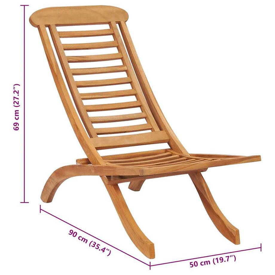 VidaXL Gartenstuhl teak  