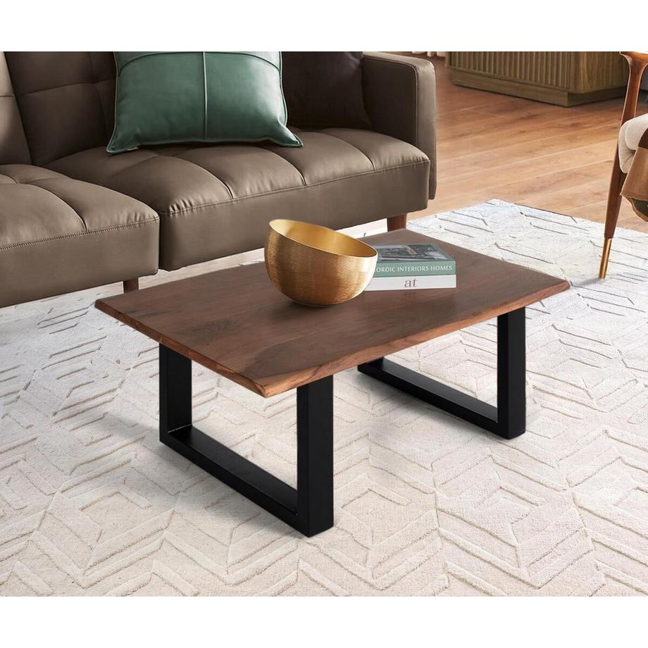 mutoni Table basse Kiran acacia naturel 120x70  