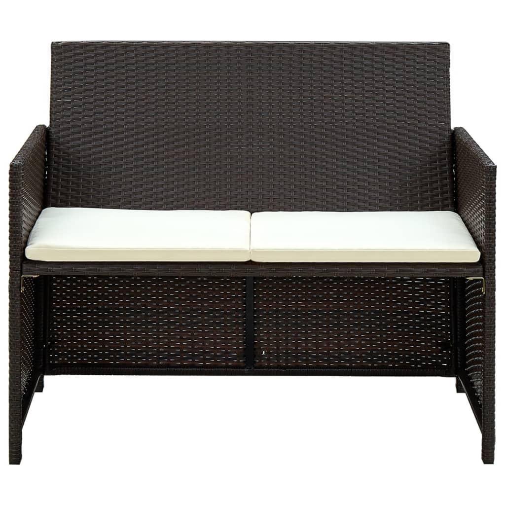 VidaXL Sofa poly-rattan  