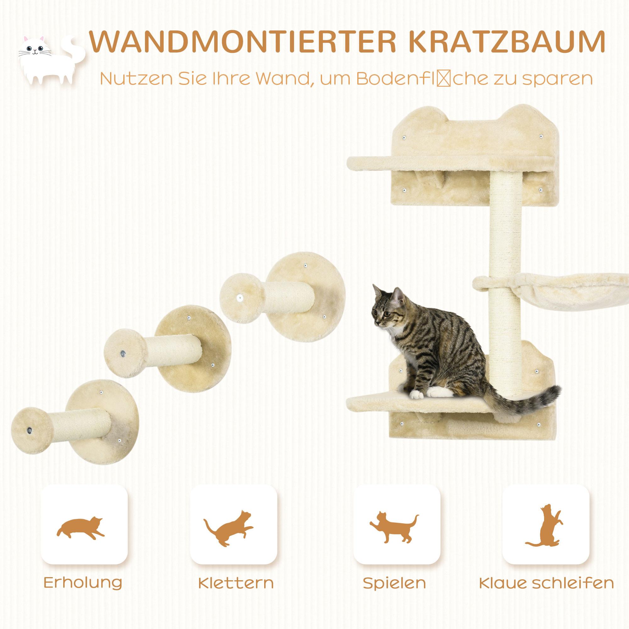 PawHut  Mur d'escalade pour chat 