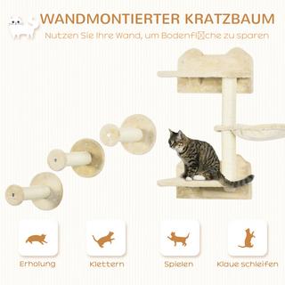 PawHut  Mur d'escalade pour chat 