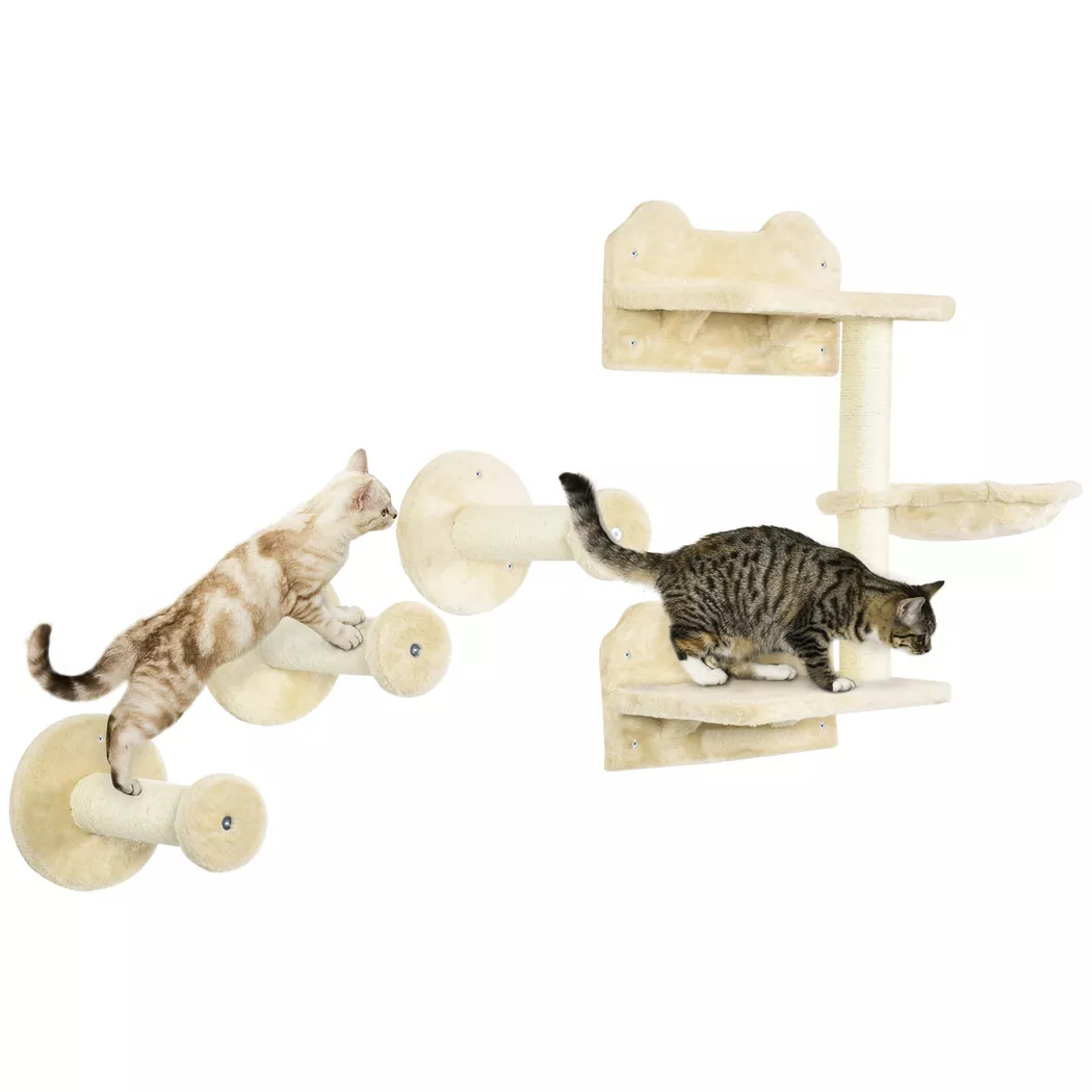 PawHut - Katzenkletterwand, One Size, Beige