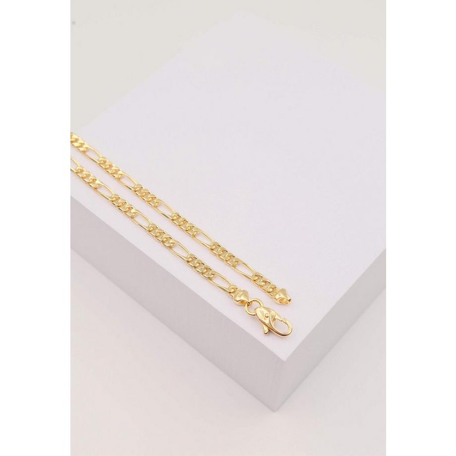 MUAU Schmuck  Collier Figaro Gelbgold 375, 4mm, 55cm 
