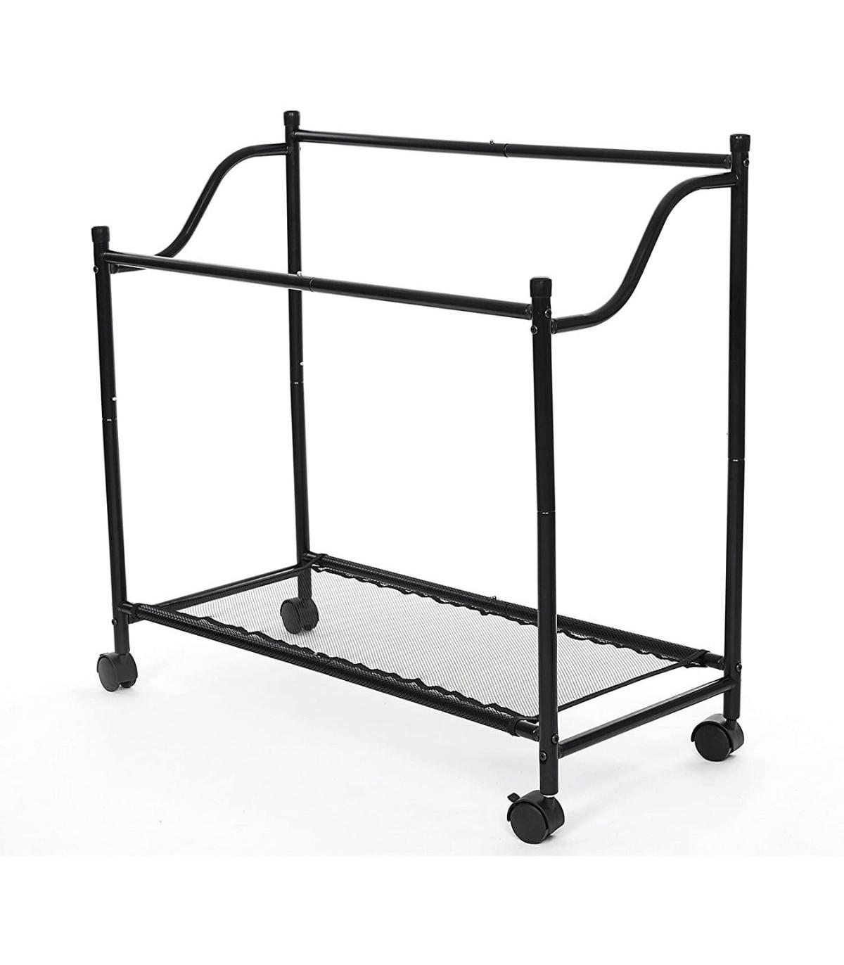 Calicosy Bac à linge avec 4 sacs amovibles noirs sur roulettes  