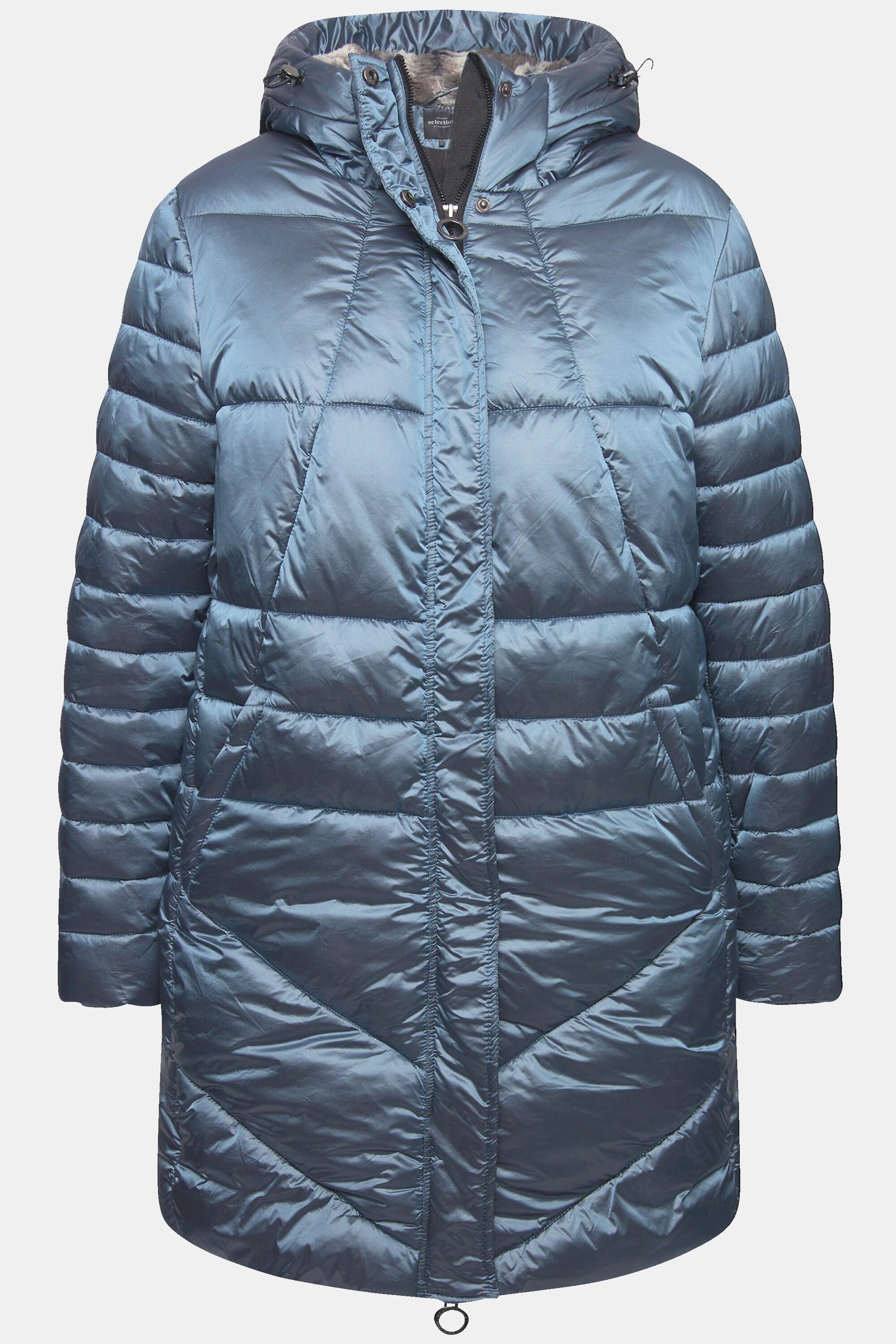 Ulla Popken  Manteau long HYPRAR matelassé et déperlant, poignets coupe-vent 