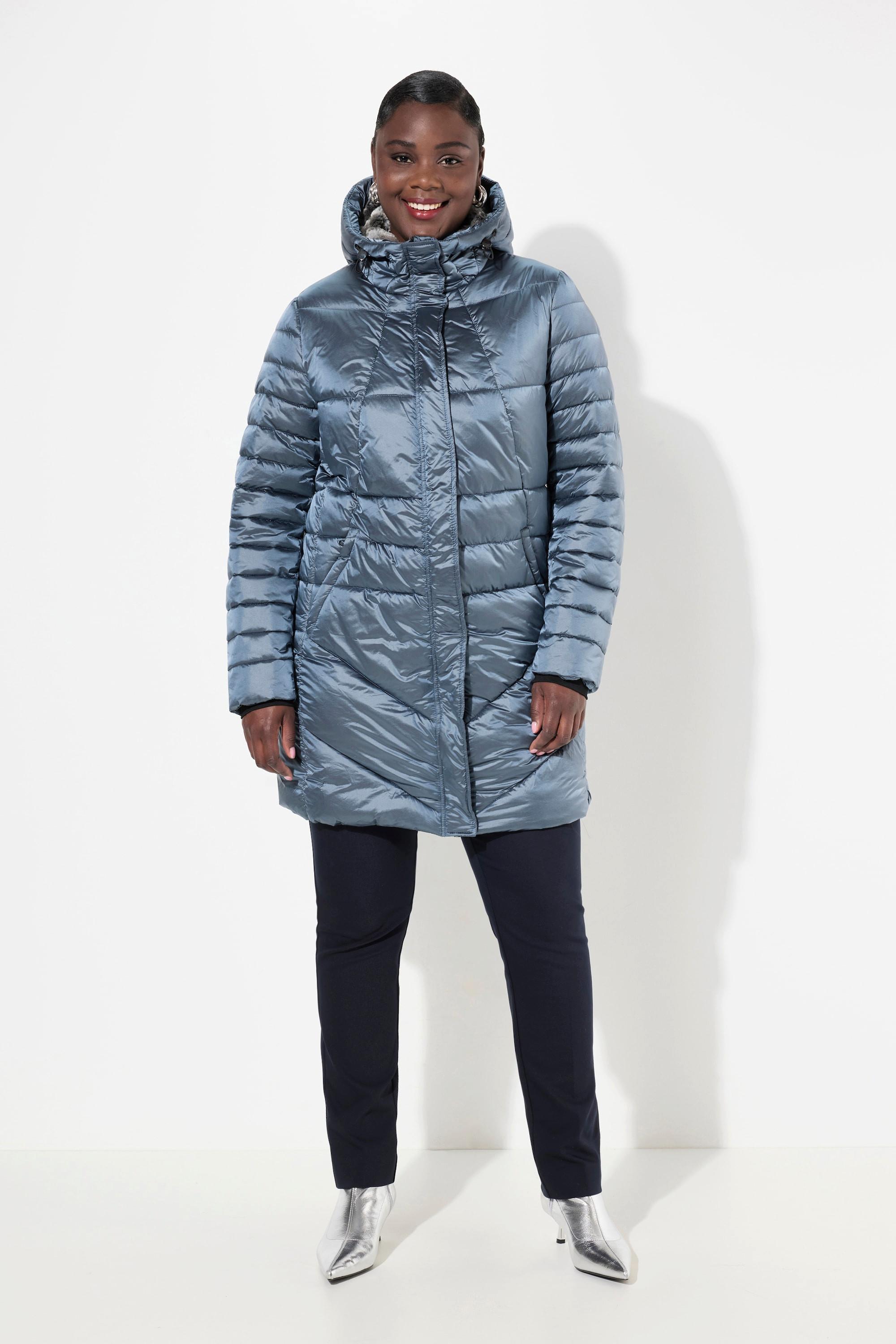 Ulla Popken  Manteau long HYPRAR matelassé et déperlant, poignets coupe-vent 