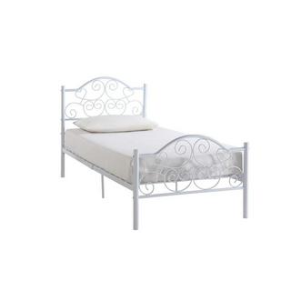 Vente-unique Letto  Metallo Bianco + materasso LEYNA  