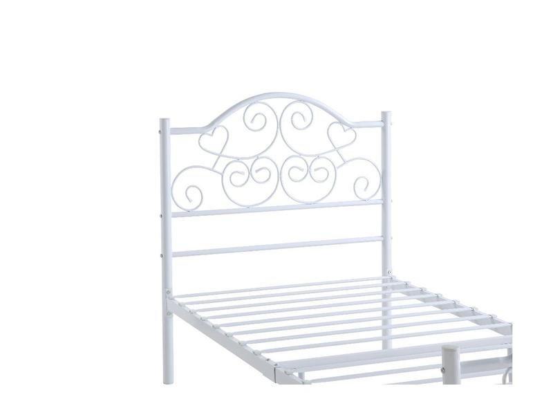 Vente-unique Letto  Metallo Bianco + materasso LEYNA  