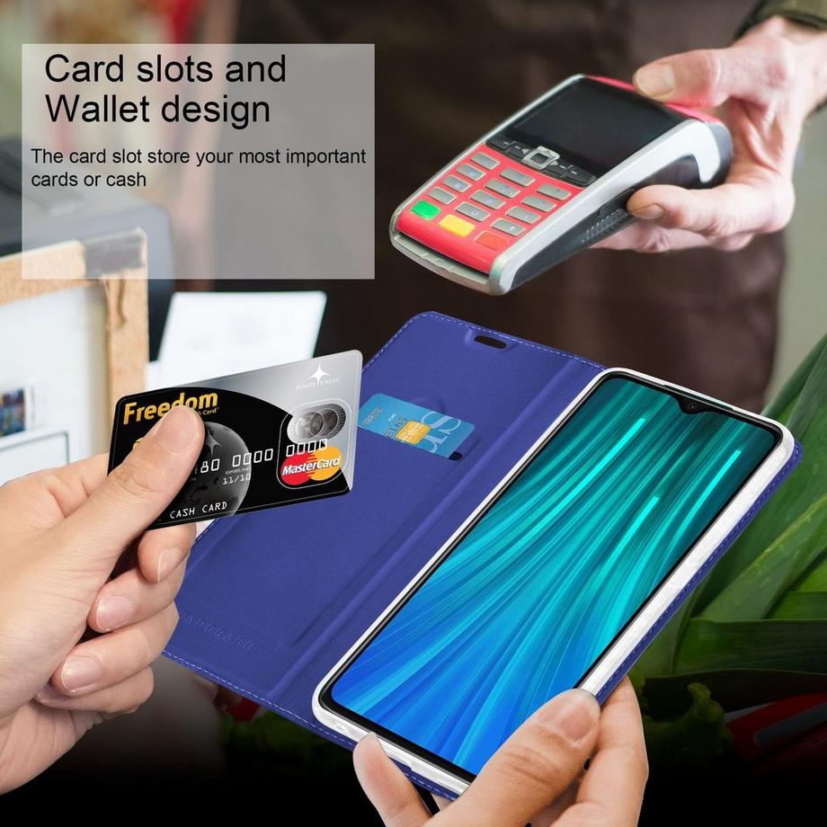 Cadorabo  Hülle für Xiaomi RedMi NOTE 8 PRO Magnetverschluss, Kartenfach 