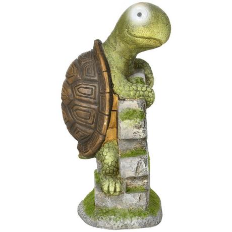 Northio Sculpture De Tortue Avec Décoration De Jardin À Lumière Solaire Led, Ornement Extérieur De 14,5 Po Pour Pelouse, Jardin, Cour  