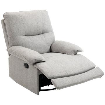 Chaise de relaxation, chaise TV avec fonction inclinable, chaise TV rotative avec système de ressorts, repose-pieds, pour salon, chambre à coucher