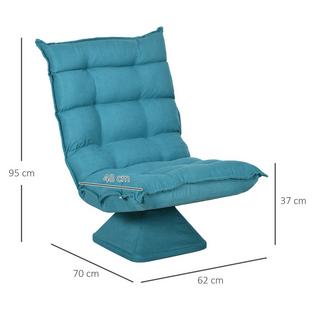 Northio Bodenstuhl Verstellbares Bodensofa drehbar Meditationsstuhl Relaxsessel Lazy Sofa Wohnzimmer Büro Blau  