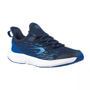 Laufschuhe Leichtathletik Schnürsenkel AT Flex Run Kinder blau/himmelblau