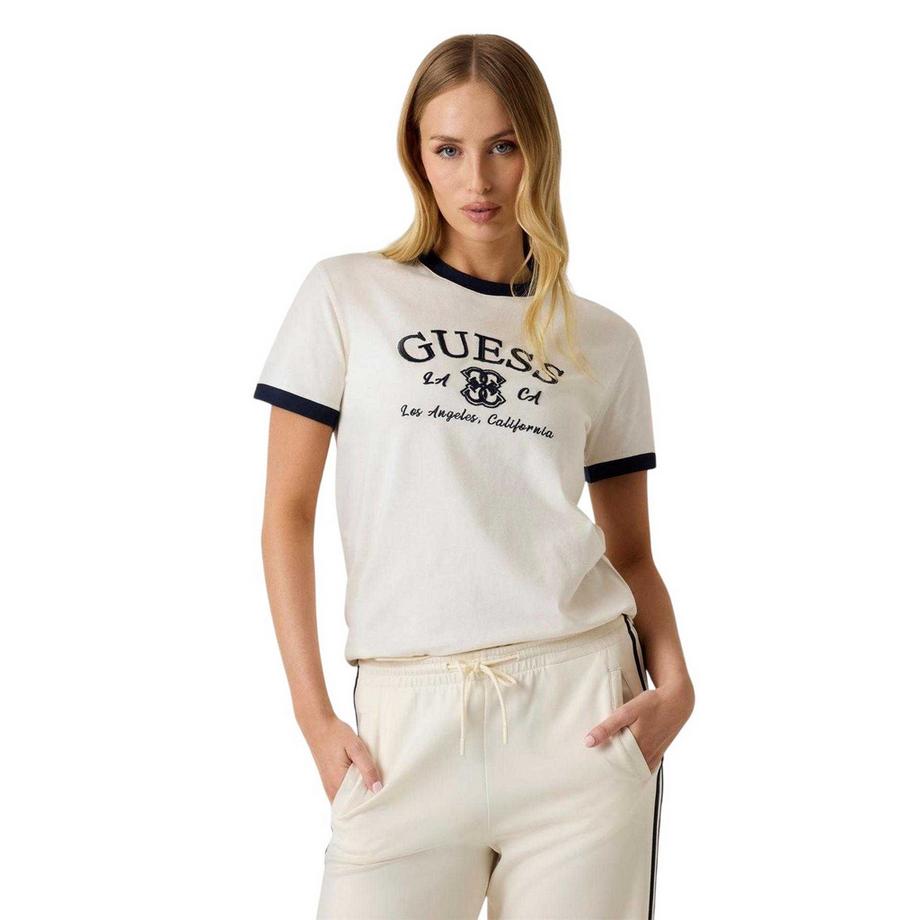 GUESS  Hoshi Maglietta Logo Ricamato Girocollo 
