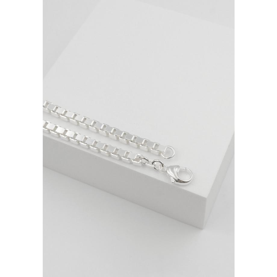 MUAU Schmuck  Collier en argent chaine vénitienne 925, 4,5mm, 50cm 