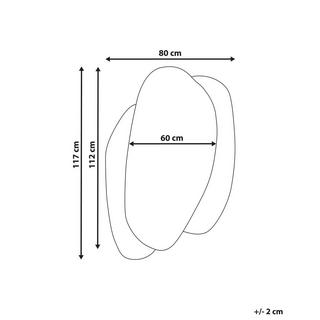 Beliani Wandspiegel aus MDF-Platte Glamourös PANNES  