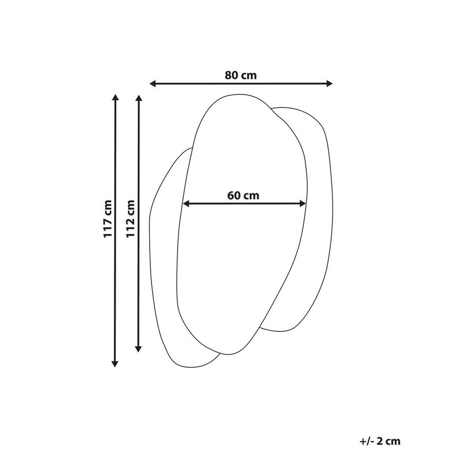 Beliani Miroir en MDF Glamour PANNES  