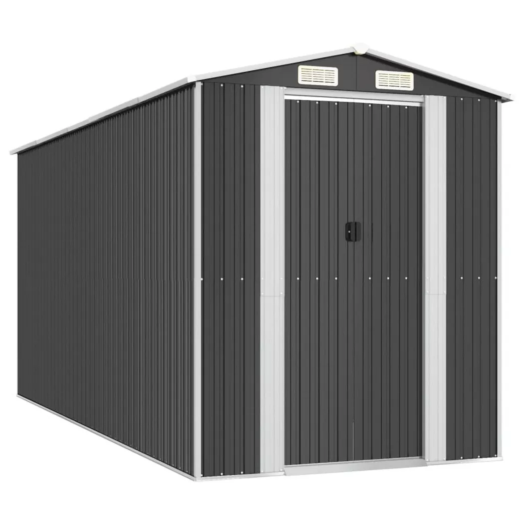 VidaXL - Geräteschuppen stahl, One Size, Grau
