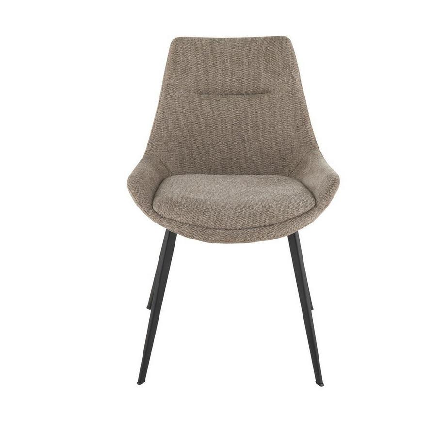 Calicosy Set mit 2 Stühlen aus taupefarbenem Stoff  - COLOMBE  