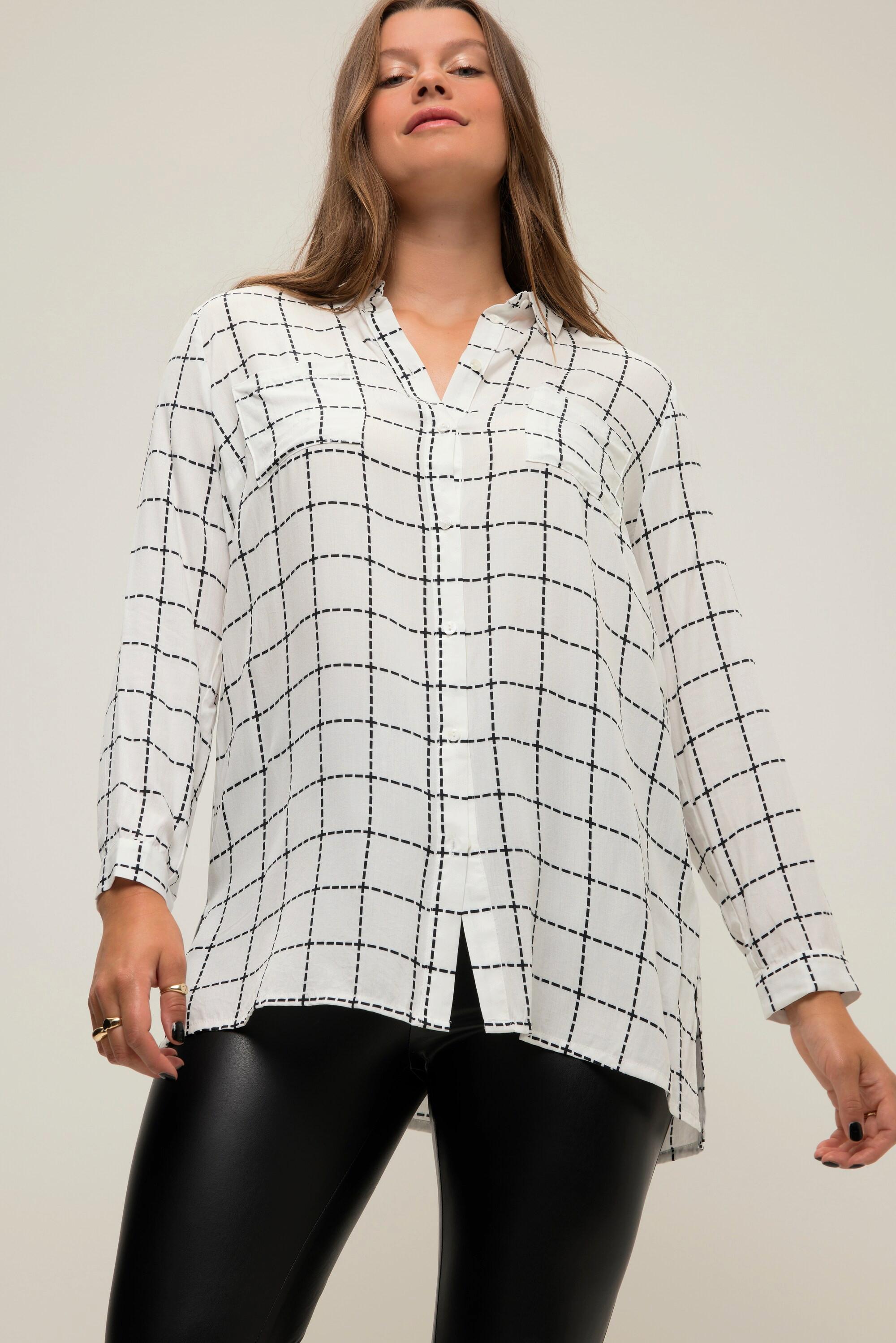 Studio Untold  Camicia lunga a quadri con collo da camicia e maniche lunghe 