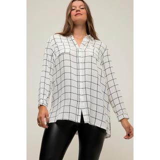 Studio Untold  Camicia lunga a quadri con collo da camicia e maniche lunghe 