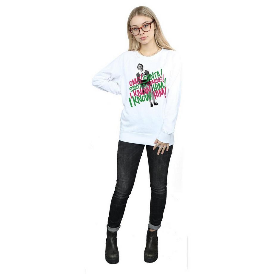 Elf Santa's Coming Bedrucktes Sweatshirt  