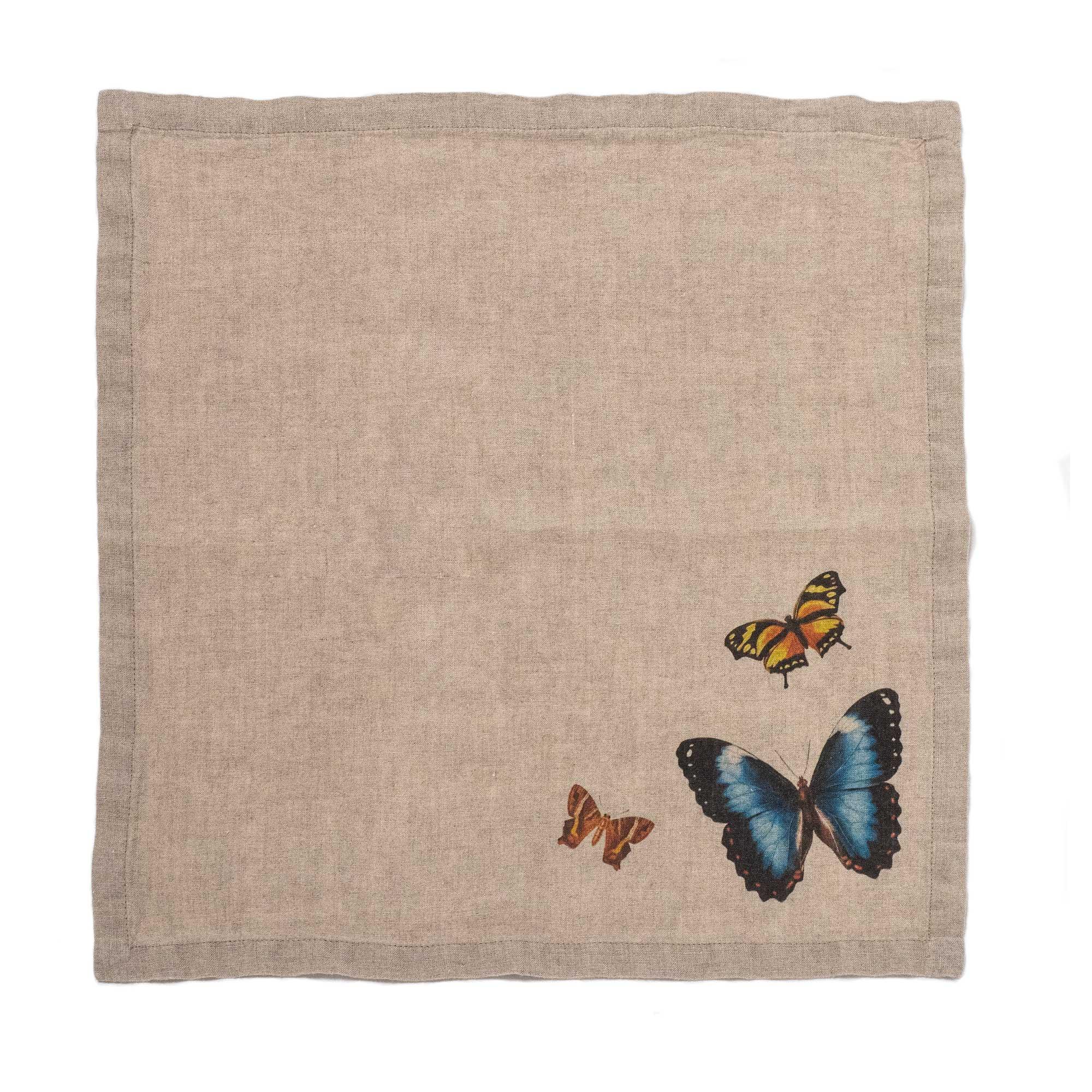 Linoroom Lot de 6 serviettes Papillons volants  
