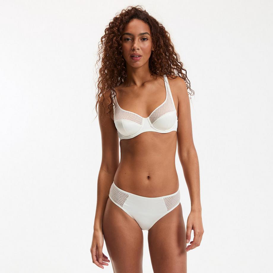 Culotte haute en dentelle et satin Stretch FLORIA
