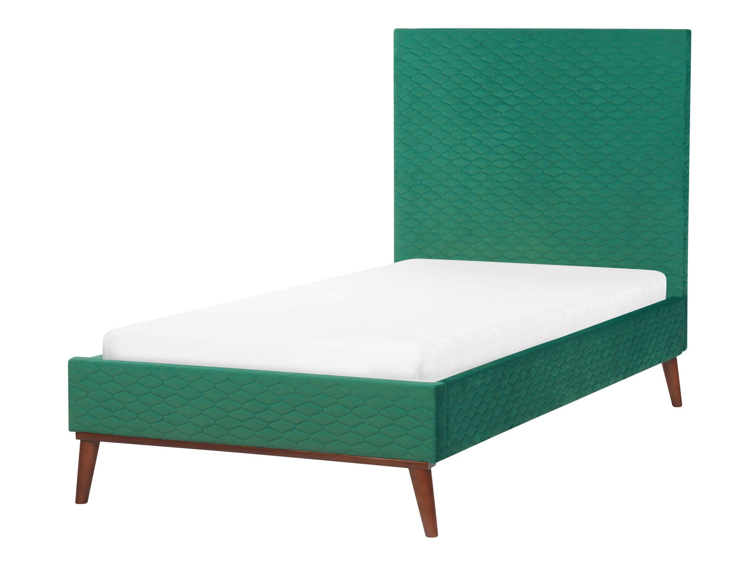 Beliani Bett mit Lattenrost aus Samtstoff Retro BAYONNE  