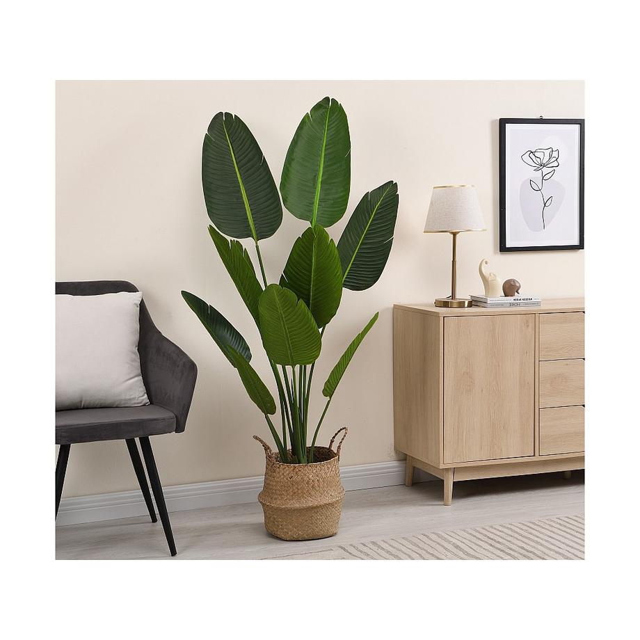 Vente-unique Arbre artificiel bananier avec pot - H.160 cm - Vert - NENDAZ  