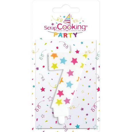 ScrapCooking Kerze Zahl 7  