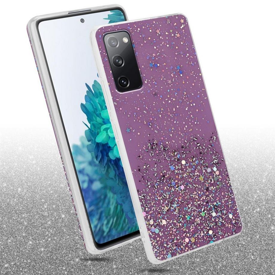 Cadorabo  Housse compatible avec Samsung Galaxy S20 FE - Coque de protection en silicone TPU flexible avec paillettes scintillantes 