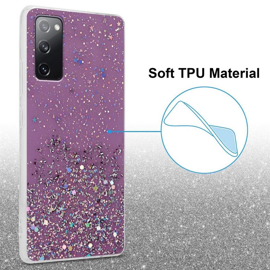Cadorabo  Housse compatible avec Samsung Galaxy S20 FE - Coque de protection en silicone TPU flexible avec paillettes scintillantes 