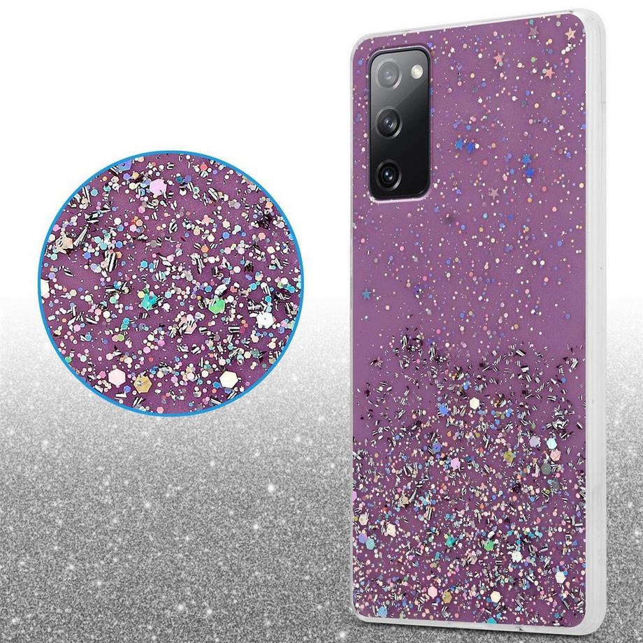 Cadorabo  Housse compatible avec Samsung Galaxy S20 FE - Coque de protection en silicone TPU flexible avec paillettes scintillantes 